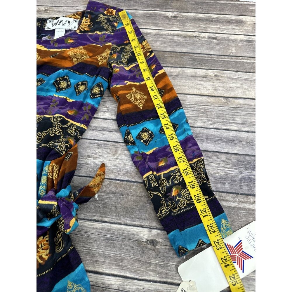 Vintage Wyllis New York & Co Maxi Dress Size 12 BOHO Side Slit DEADSTOCK New - Picture 16 of 16